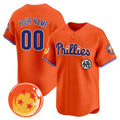 Custom Philadelphia Phillies x Dragon Ball Orange Fotopoulosg Vapor Premier Limited Jersey - All Stitched