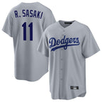 Los Angeles Dodgers #11 Roki Sasaki Player Gray Fotopoulosg Game Stitched Jerseys
