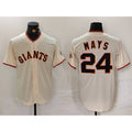 San Francisco Giants #24 Willie Mays Cream Fotopoulosg 2024 Home Limited Stitched Jersey
