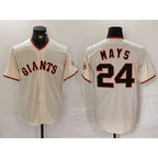 San Francisco Giants #24 Willie Mays Cream Fotopoulosg 2024 Home Limited Stitched Jersey