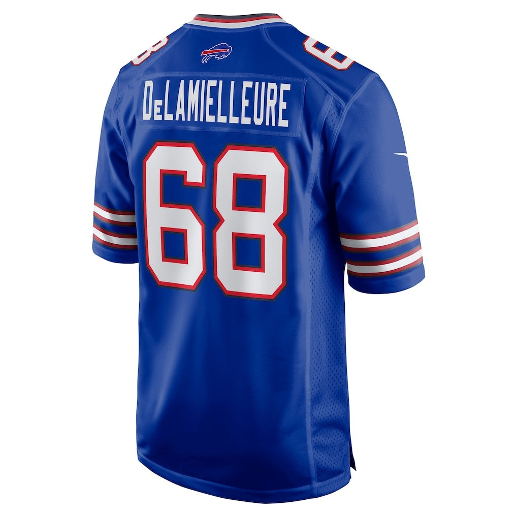 B.Bills #68 Joe DeLamielleure Royal Fotopoulosg Game Retired Player Jersey