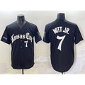 Kansas City Royals #7 Bobby Witt Jr. Black Fotopoulosg 'Gothic Crown Edition' Vapor Premier Limited Stitched Jersey