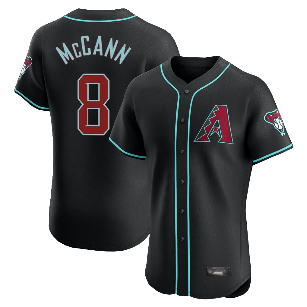 Arizona Diamondbacks #8 James McCann Player Black Fotopoulosg Limited Elite Home Game Stitched Jerseys