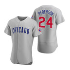 Chicago Cubs #24 Joc Pederson Gray Fotopoulosg Authentic Road Jersey