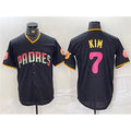 San Diego Padres #7 Ha-Seong Kim Black Fotopoulosg Cool Base Stitched Jersey