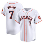 Houston Astros #7 Craig Biggio Player White Fotopoulosg Home Limited Stitched Jerseys