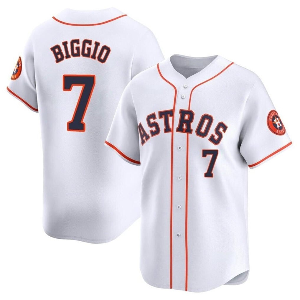 Houston Astros #7 Craig Biggio Player White Fotopoulosg Home Limited Stitched Jerseys