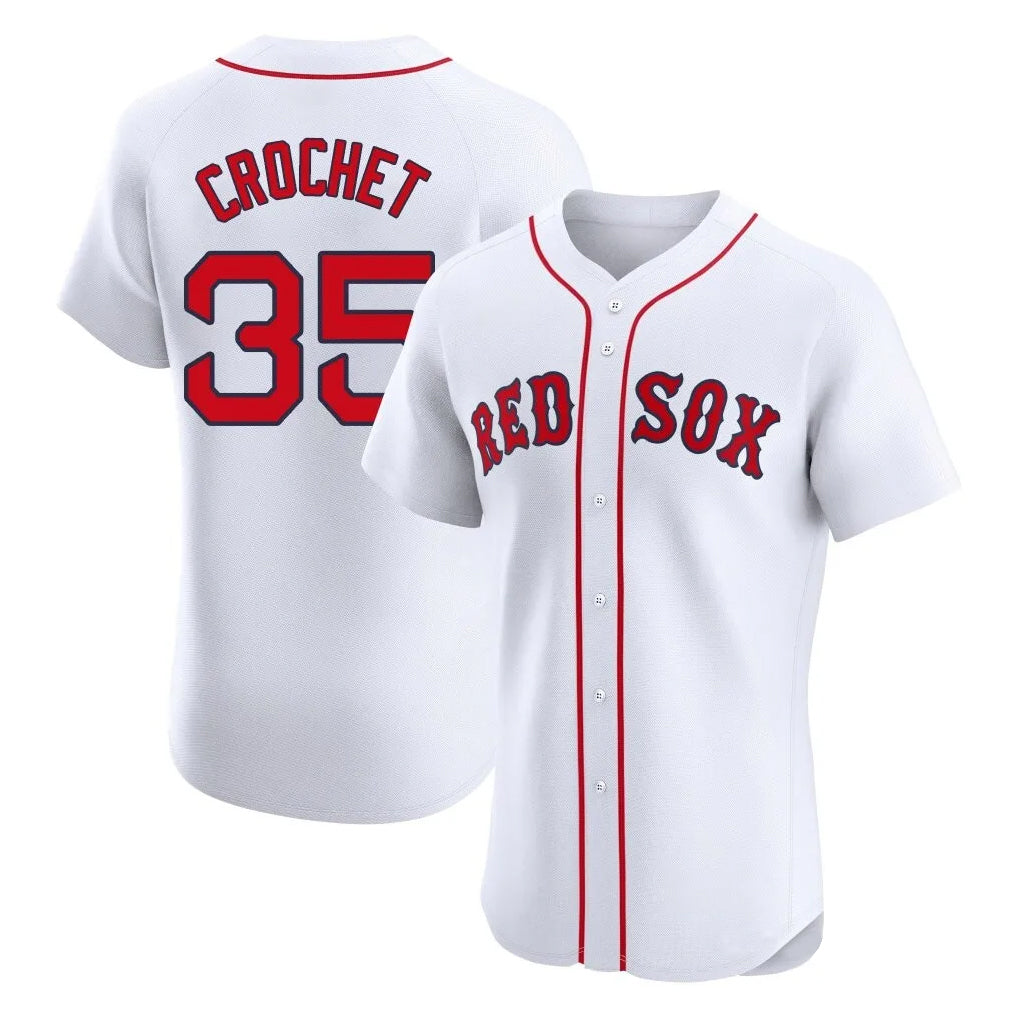 Boston Red Sox #35 Garrett Crochet Player White Fotopoulosg Limited Elite Home Game Stitched Jerseys1