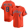 Houston Astros #8 Christian Walker Orange Fotopoulosg 2025 Alternate Limited Stitched Jersey