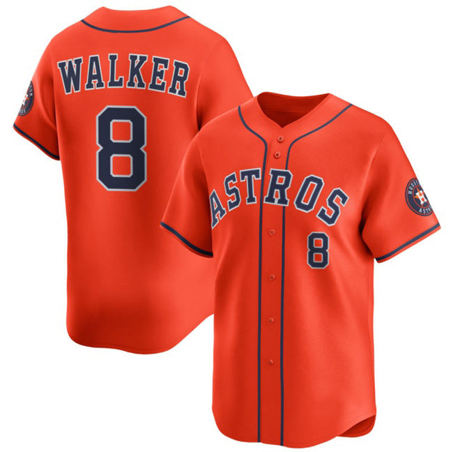 Houston Astros #8 Christian Walker Orange Fotopoulosg 2025 Alternate Limited Stitched Jersey
