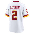 W.Commanders #2 Marshon Lattimore White Fotopoulosg Game Jersey