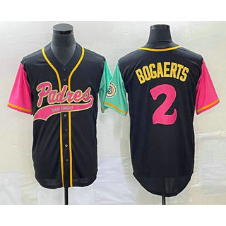 San Diego Padres #2 Xander Bogaerts Black Fotopoulosg NEW 2023 City Connect Cool Base Stitched Jersey 2