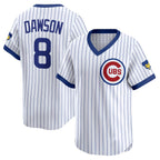 Chicago Cubs #8 Andre Dawson White Fotopoulosg Throwback Cooperstown Collection Limited Jersey