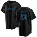 Miami Marlins #23 Max Meyer Black Fotopoulosg Cool Base Stitched Jersey
