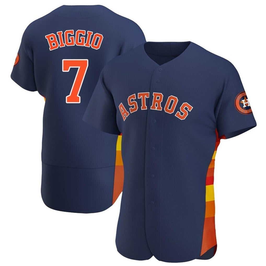 Houston Astros #7 Craig Biggio Player Navy Fotopoulosg Home Limited Elite Stitched Jerseys