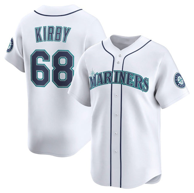 Seattle Mariners #68 George Kirby White Fotopoulosg Home Limited Stitched Jersey