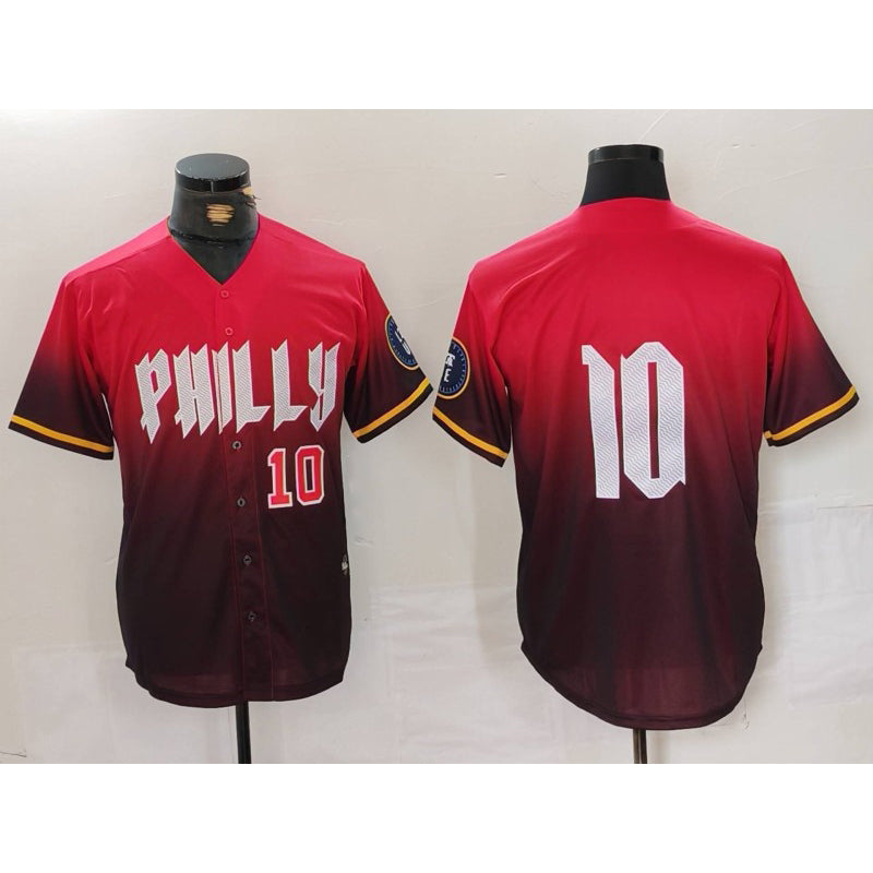 Philadelphia Phillies #10 JT Realmuto Red Fotopoulosg 2024 City Connect Limited Stitched Jerseys