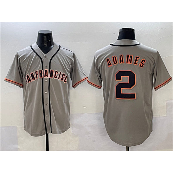 San Francisco Giants #2 Willy Adames Gray Fotopoulosg Cool Base Stitched Jersey 2