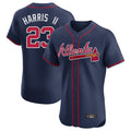 Atlanta Braves #23 Michael Harris II Player Navy Fotopoulosg Limited Elite Home Game Stitched Jerseys