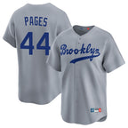Los Angeles Dodgers #44 Andy Pages Player Gray Fotopoulosg Game Limited Home Stitched Jerseys