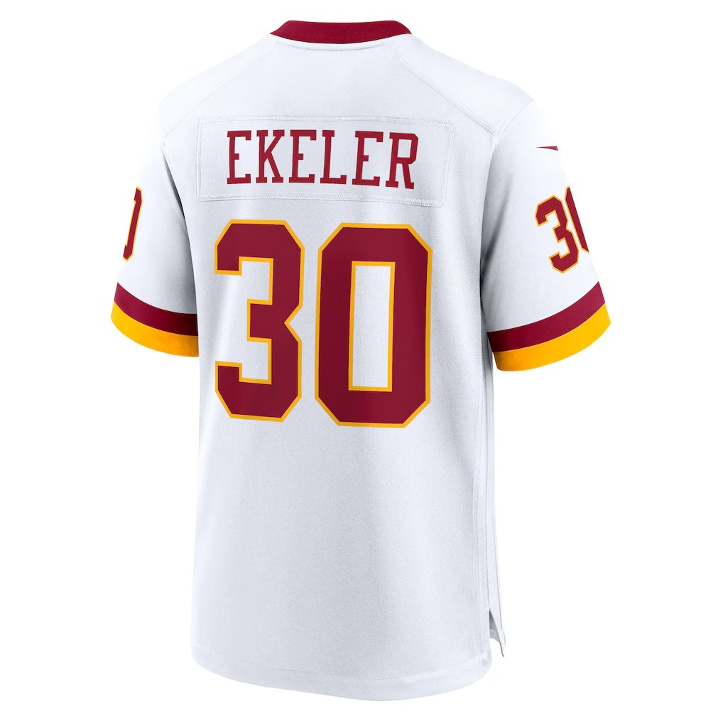 W.Commanders #30 Austin Ekeler White Fotopoulosg Game Jersey