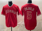 Los Angeles Angels #5 Albert Pujols Red Fotopoulosg Stitched Jersey