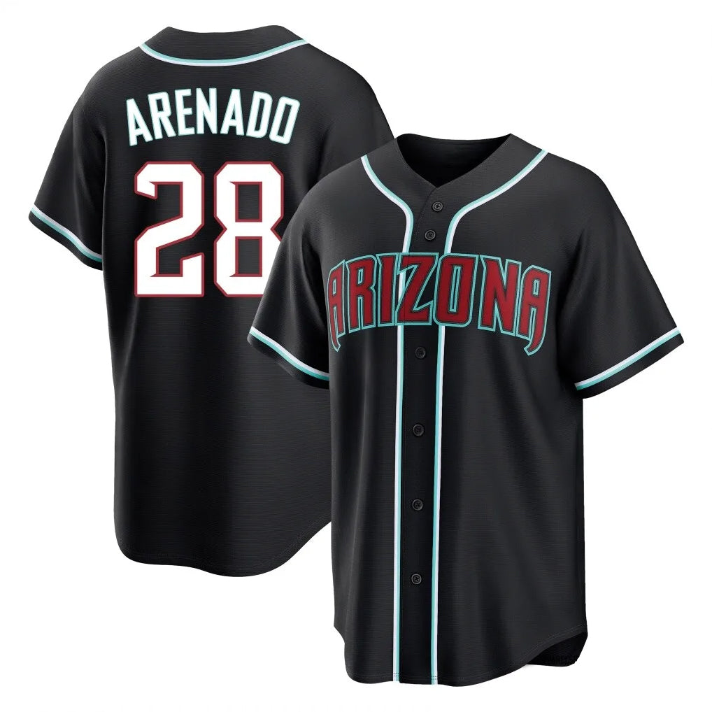 Arizona Diamondbacks #28 Nolan Arenado Player Black Fotopoulosg Home Game Stitched Jerseys