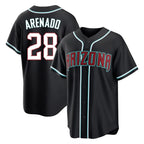 Arizona Diamondbacks #28 Nolan Arenado Player Black Fotopoulosg Home Game Stitched Jerseys
