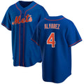New York Mets #4 Francisco ¨¢lvarez Royal Fotopoulosg Cool Base Stitched Jersey