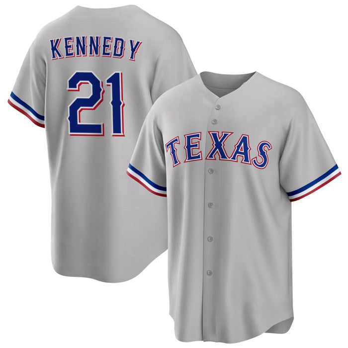 Texas Rangers #21 Ian Kennedy Gray Fotopoulosg Cool Base Stitched Jersey
