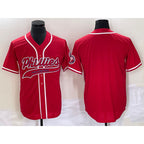 Philadelphia Phillies Blank Red Fotopoulosg Cool Base Stitched Jersey