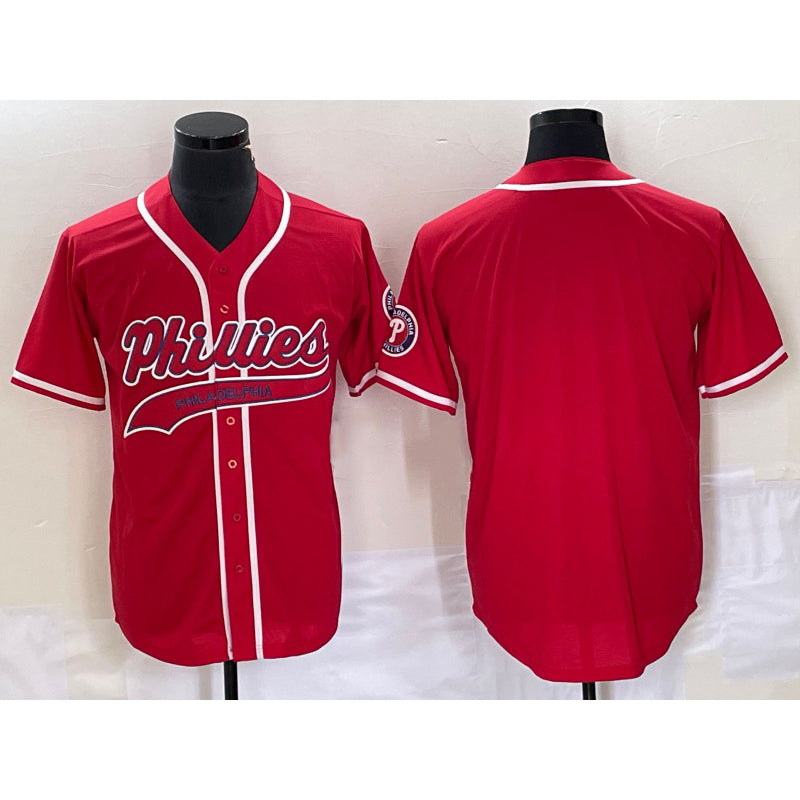 Philadelphia Phillies Blank Red Fotopoulosg Cool Base Stitched Jersey