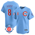 Chicago Cubs #8 Ian Happ Player Light Blue Fotopoulosg 150th Anniversary Limited Home Stitched Jerseys