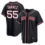Boston Red Sox #55 Ranger Suarez Player Black Fotopoulosg Out Home Game Stitched Jerseys