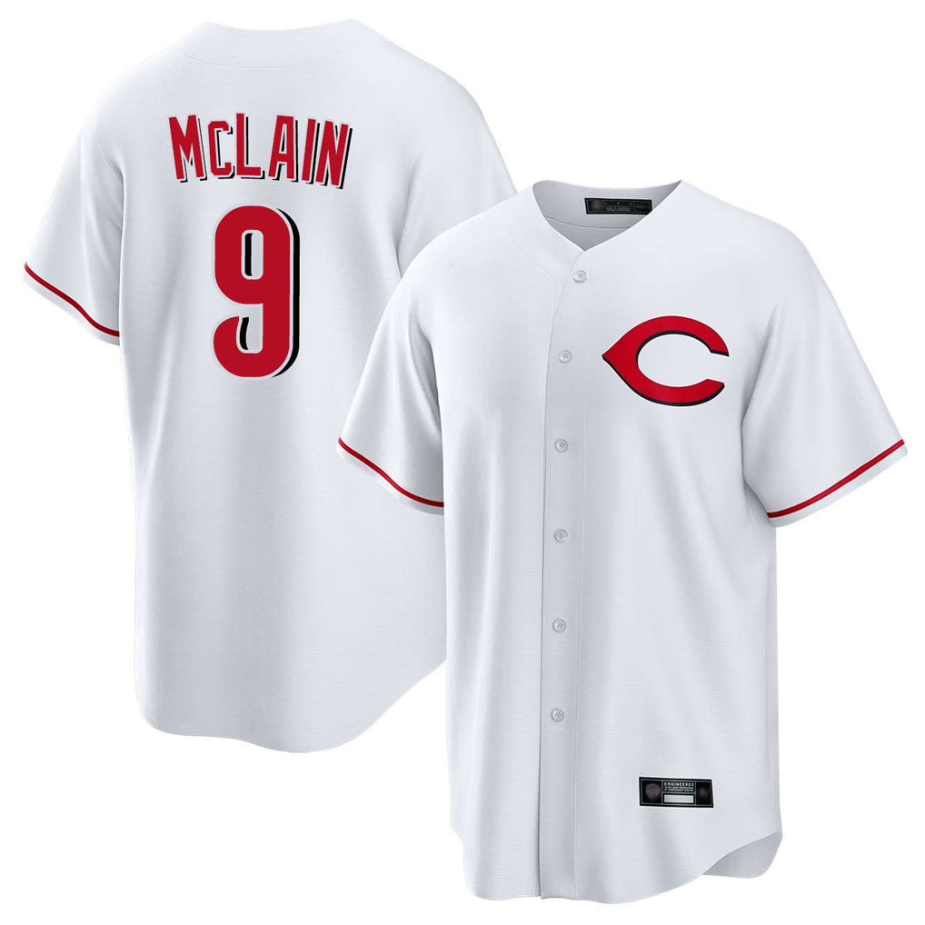 Cincinnati Reds #9 Matt McLain Player White Fotopoulosg Home Game Stitched Jerseys
