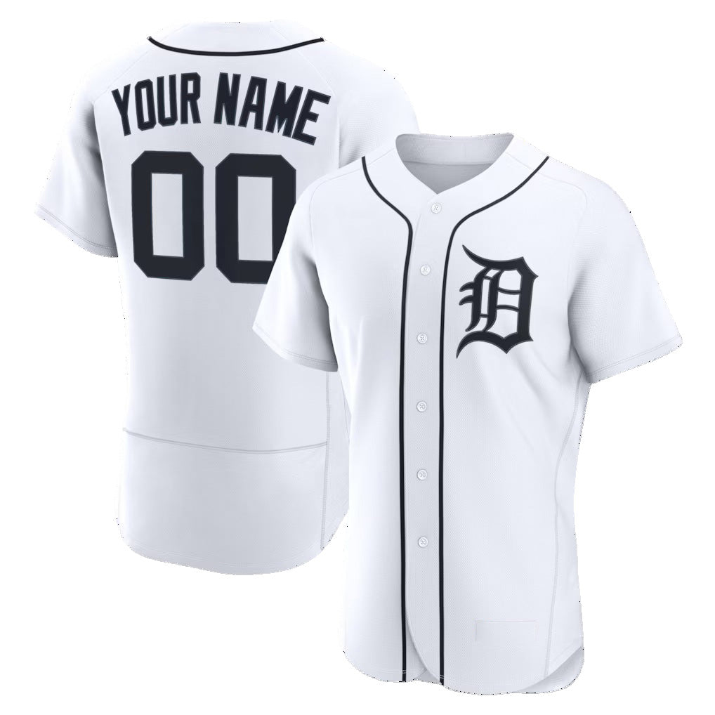 Custom Detroit Tigers White Fotopoulosg Home Authentic Jersey