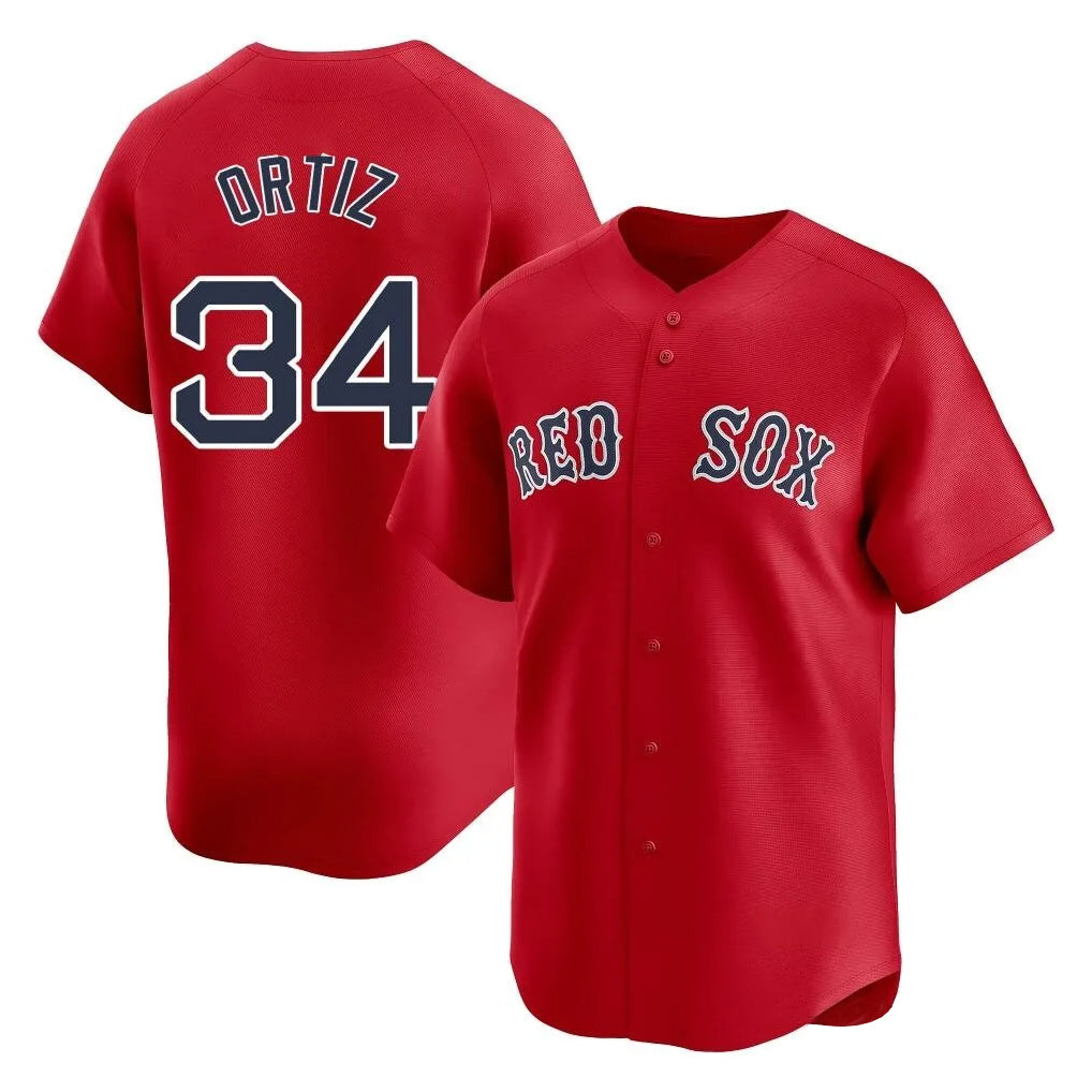 Boston Red Sox #34 David Ortiz Player Red Fotopoulosg Limited Home Game Stitched Jerseys1