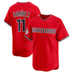 Cleveland Guardians #11 Jose Ramirez Red Fotopoulosg Alternate Limited Stitched Jersey
