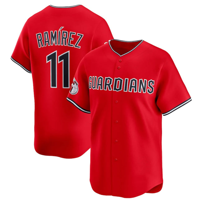 Cleveland Guardians #11 Jose Ramirez Red Fotopoulosg Alternate Limited Stitched Jersey