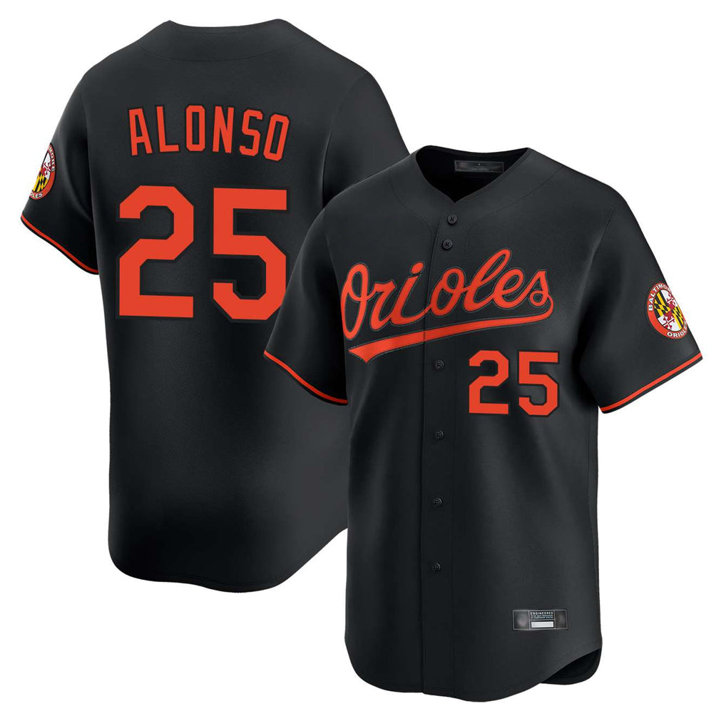 Baltimore Orioles #25 Pete Alonso Player Black Fotopoulosg Limited Home Game Stitched Jerseys