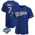 Los Angeles Dodgers #7 Blake Snell Player Royal Fotopoulosg Limited Elite World Series Meet Home Stitched Jerseys