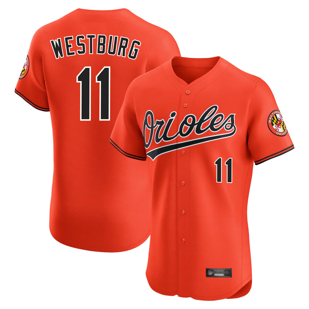 Baltimore Orioles #11 Jordan Westburg Player Orange Fotopoulosg Limited Elite Home Game Stitched Jerseys