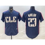 Cleveland Guardians #23 Josh Naylor Navy Fotopoulosg 2024 City Connect Limited Stitched Jersey