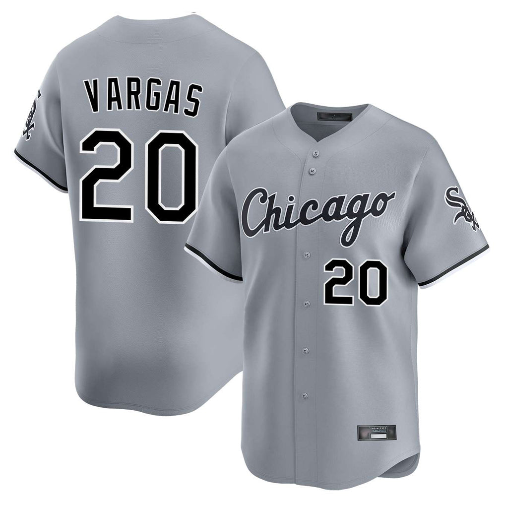 Chicago White Sox #20 Miguel Vargas Player Gray Fotopoulosg Road Limited Home Stitched Jerseys