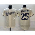 Minnesota Twins #25 Byron Buxton 2023 Cream Fotopoulosg Flex Base Stitched Jersey