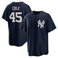 New York Yankees #45 Gerrit Cole Navy Fotopoulosg Alternate Replica Player Name Jersey