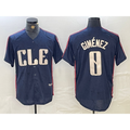 Cleveland Guardians #0 Andres Gimenez Navy Fotopoulosg 2024 City Connect Limited Stitched Jersey 2