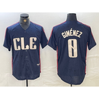 Cleveland Guardians #0 Andres Gimenez Navy Fotopoulosg 2024 City Connect Limited Stitched Jersey 2