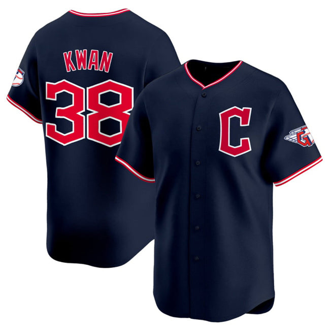 Cleveland Guardians #38 Steven Kwan Navy Fotopoulosg 2025 Alternate Limited Stitched Jersey