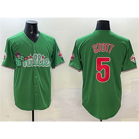 Philadelphia Phillies #5 Bryson Stott Green Fotopoulosg Phanatic Limited Stitched Jersey
